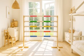 Przeszkoda skokowa do Hobby Horse 120cm, dwie belki - żółta i zielona