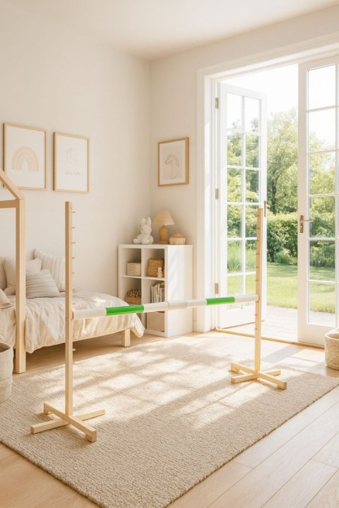 Przeszkoda skokowa do Hobby Horse 160cm, h-120 cm, belka zielona