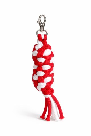 Uwiąz dla konia Hobby Horse pleciony ze sznurka - biało-czerwony
