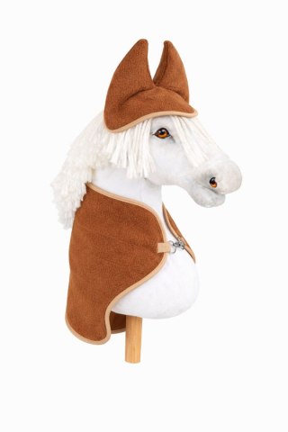 Zestaw dla Hobby Horse A3: polarowa derka + nauszniki - brązowy