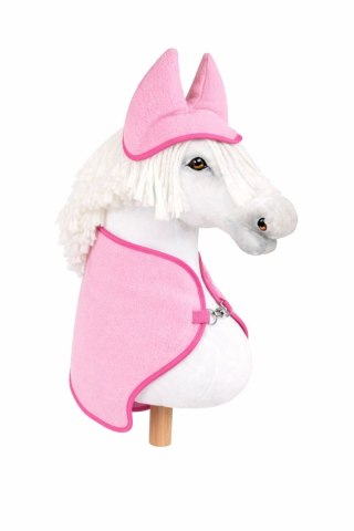 Zestaw dla Hobby Horse A3: polarowa derka + nauszniki - jasny różowy
