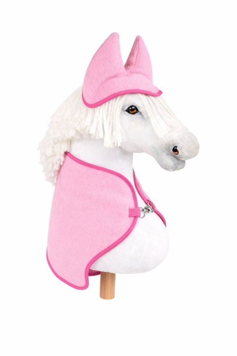 Zestaw dla Hobby Horse A3: polarowa derka + nauszniki - jasny różowy