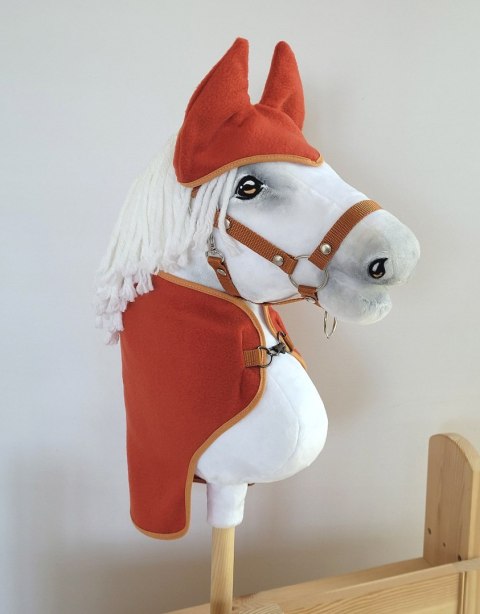 Zestaw dla Hobby Horse A3: polarowa derka + nauszniki - rudy