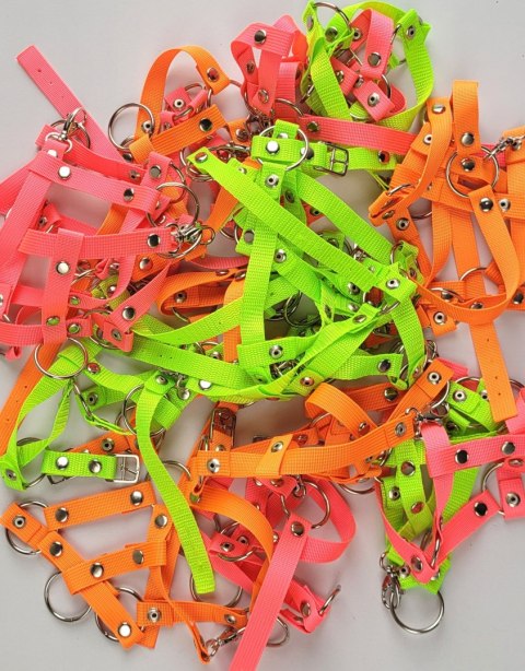Kantar dla konia Hobby Horse uniwersalny A4 i A5 zapinany - neon pink