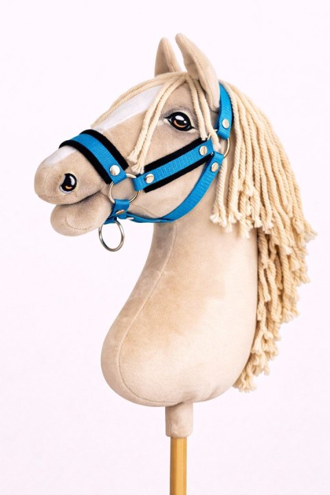 Kantar regulowany dla konia Hobby Horse A3 turkus z czarnym futerkiem