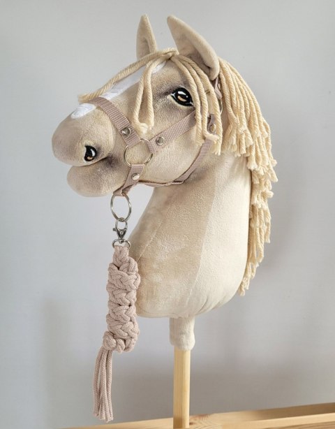 Uwiąz dla konia Hobby Horse pleciony ze sznurka - beżowy