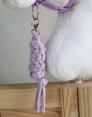 Uwiąz dla konia Hobby Horse pleciony ze sznurka - fioletowy