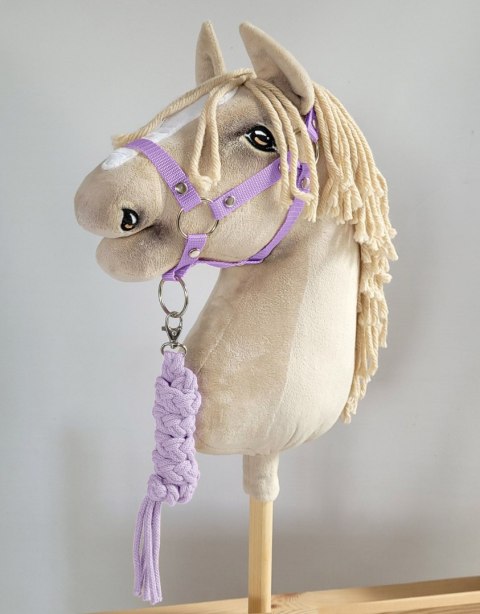 Uwiąz dla konia Hobby Horse pleciony ze sznurka - fioletowy