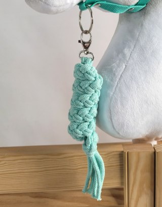 Uwiąz dla konia Hobby Horse pleciony ze sznurka - miętowy