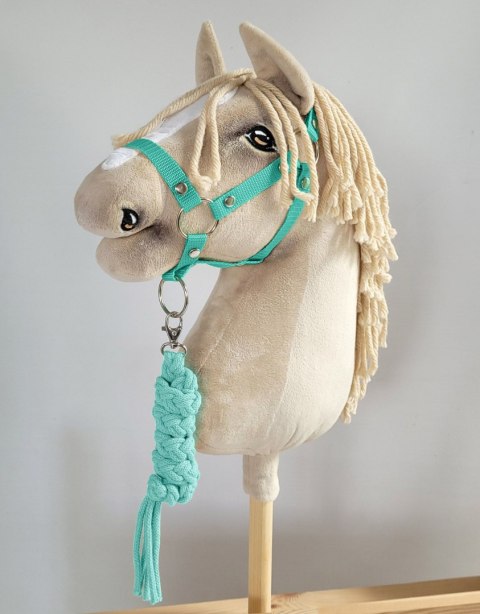 Uwiąz dla konia Hobby Horse pleciony ze sznurka - miętowy