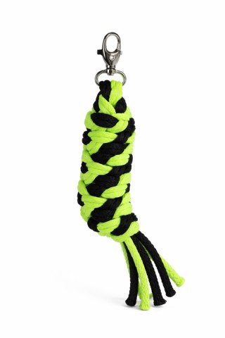 Uwiąz dla konia Hobby Horse pleciony ze sznurka - neon green/ czarny
