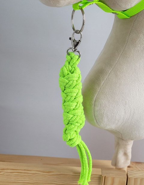 Uwiąz dla konia Hobby Horse pleciony ze sznurka - neon green
