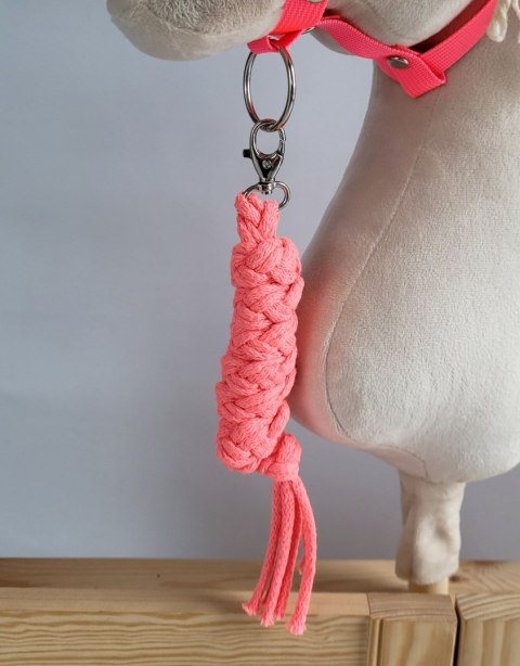 Uwiąz dla konia Hobby Horse pleciony ze sznurka - neon pink