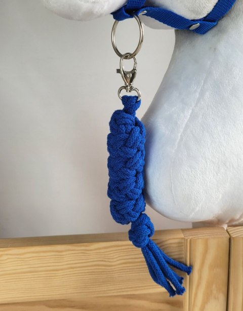 Uwiąz dla konia Hobby Horse pleciony ze sznurka - niebieski