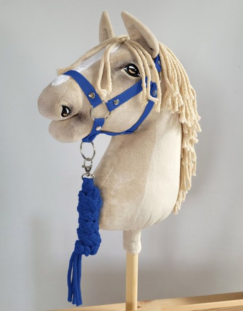 Uwiąz dla konia Hobby Horse pleciony ze sznurka - niebieski