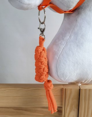 Uwiąz dla konia Hobby Horse pleciony ze sznurka - pomarańczowy