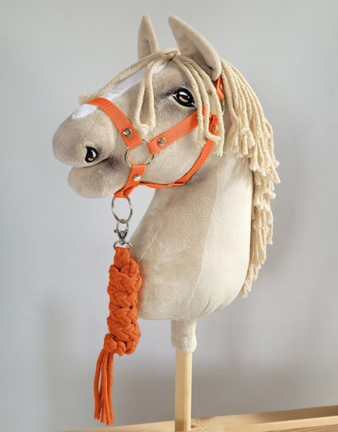 Uwiąz dla konia Hobby Horse pleciony ze sznurka - pomarańczowy