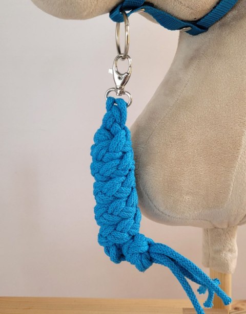 Uwiąz dla konia Hobby Horse pleciony ze sznurka - turkusowy