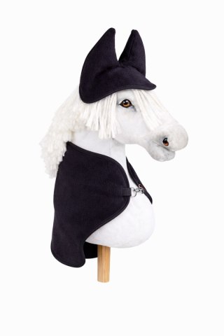Zestaw dla Hobby Horse A3: polarowa derka + nauszniki - czarny