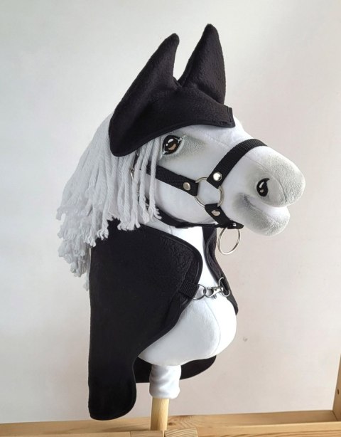 Zestaw dla Hobby Horse A3: polarowa derka + nauszniki - czarny