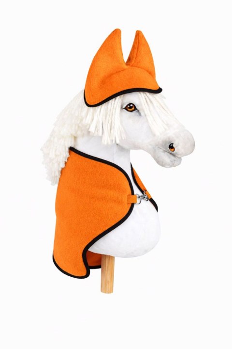 Zestaw dla Hobby Horse A3: polarowa derka + nauszniki - neon orange