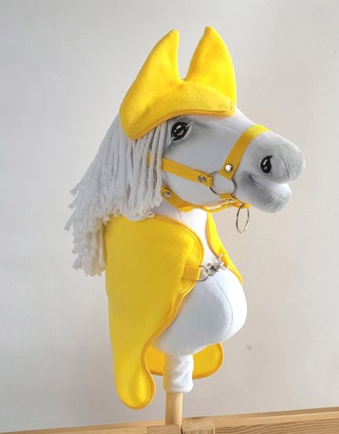 Zestaw dla Hobby Horse A3: polarowa derka + nauszniki - żółty