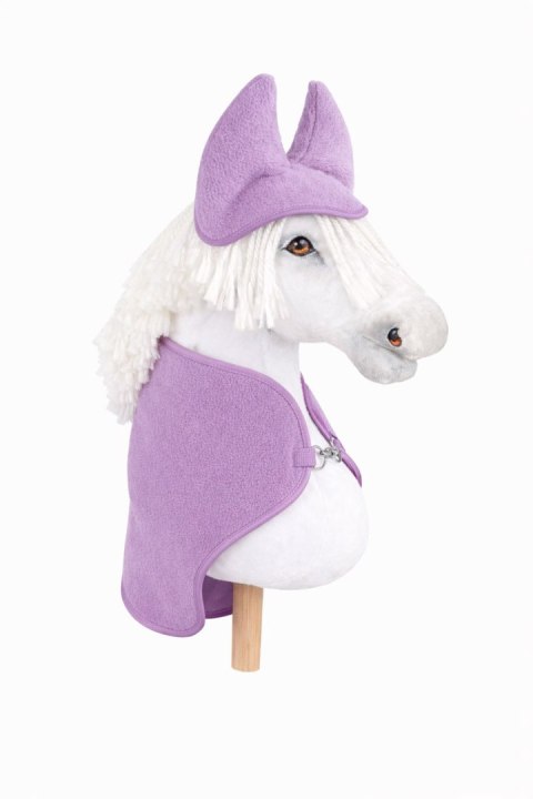 Zestaw dla Hobby Horse uniwersalny A4 i A5: polarowa derka + nauszniki - fioletowy