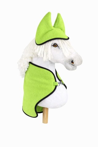 Zestaw dla Hobby Horse uniwersalny A4 i A5: polarowa derka + nauszniki - neon green