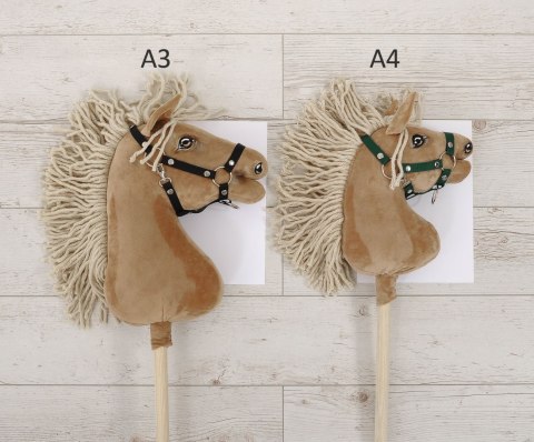 Hobby Horse Średni koń na kiju Premium brązowy western ciemnogniady z ciemną grzywą A4
