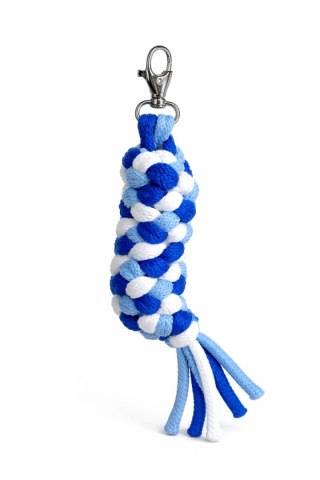 Uwiąz dla konia Hobby Horse pleciony ze sznurka - błękit/ niebieski/ biały