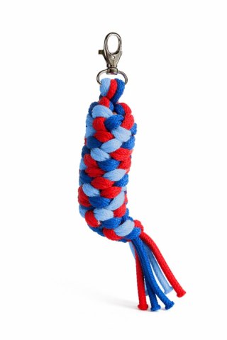 Uwiąz dla konia Hobby Horse pleciony ze sznurka - błękit/ niebieski/ czerwony