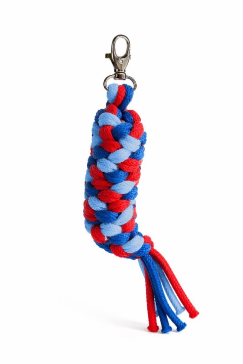 Uwiąz dla konia Hobby Horse pleciony ze sznurka - błękit/ niebieski/ czerwony