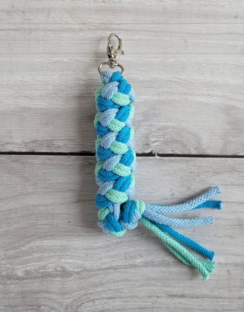 Uwiąz dla konia Hobby Horse pleciony ze sznurka - błękit/ turkus/ mięta