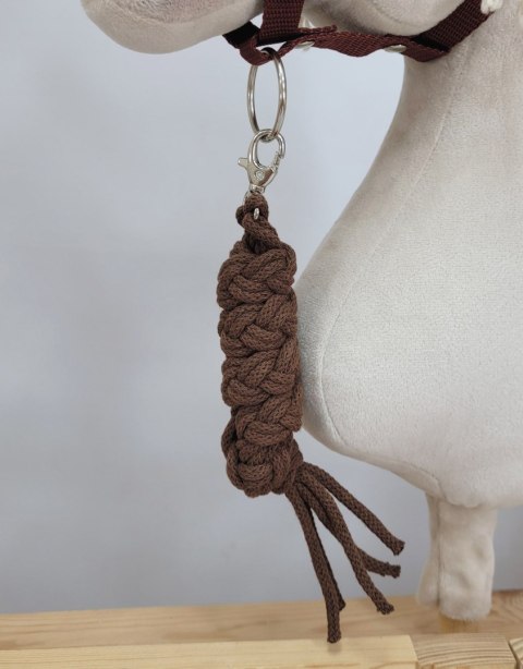 Uwiąz dla konia Hobby Horse pleciony ze sznurka - brązowy
