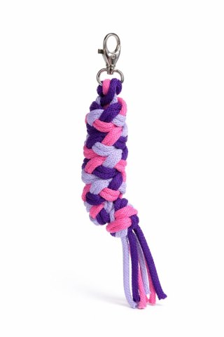Uwiąz dla konia Hobby Horse pleciony ze sznurka - ciemny róż/ fiolet/ ciemny fiolet