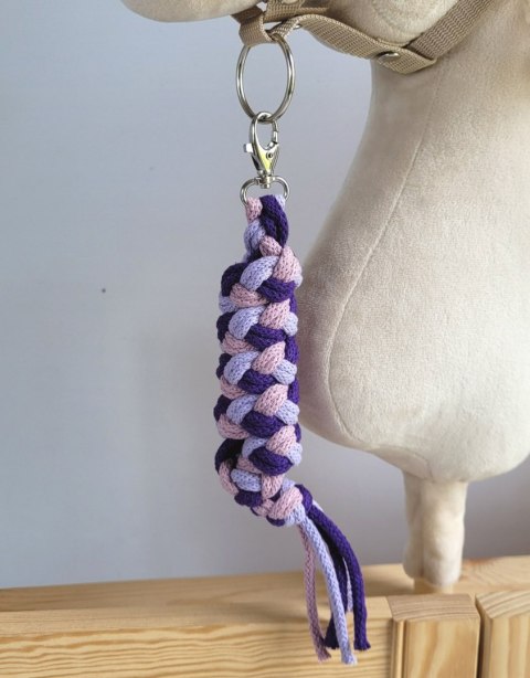 Uwiąz dla konia Hobby Horse pleciony ze sznurka - fiolet/ ciemny fiolet/ lawenda
