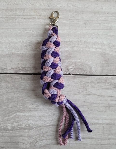 Uwiąz dla konia Hobby Horse pleciony ze sznurka - fiolet/ ciemny fiolet/ lawenda