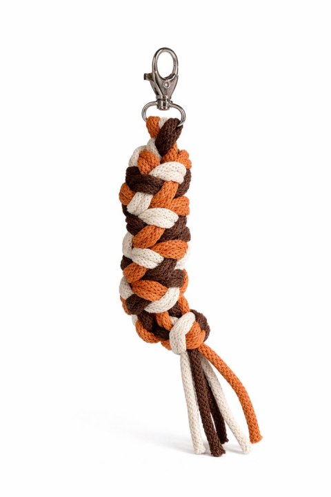Uwiąz dla konia Hobby Horse pleciony ze sznurka - jasny beż/ brąz/ terracota