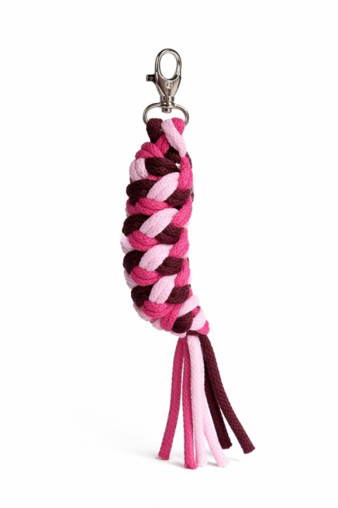 Uwiąz dla konia Hobby Horse pleciony ze sznurka - jasny róż/ ciemny róż/ bordo