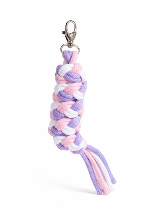 Uwiąz dla konia Hobby Horse pleciony ze sznurka - jasny róż/ fiolet/ biały
