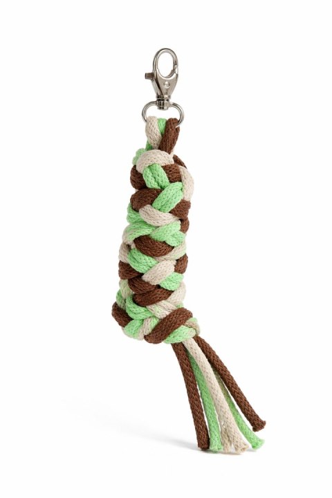 Uwiąz dla konia Hobby Horse pleciony ze sznurka - jasny zielony/ brąz/ jasny beż