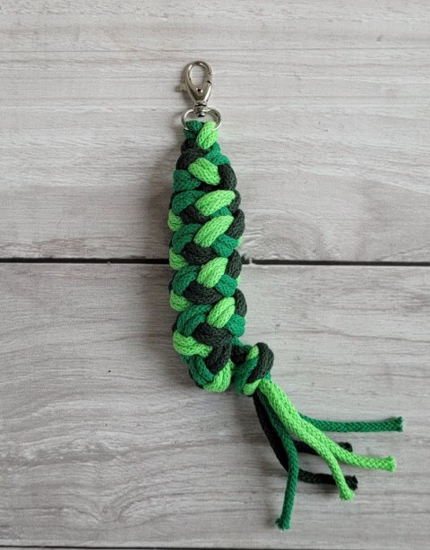 Uwiąz dla konia Hobby Horse pleciony ze sznurka - jasny zielony/ zielony/ butelkowa zieleń