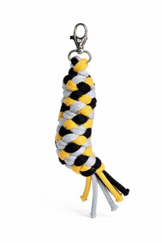 Uwiąz dla konia Hobby Horse pleciony ze sznurka - musztardowy/ szary/ czarny