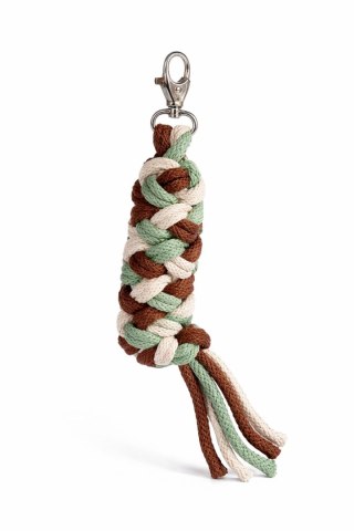 Uwiąz dla konia Hobby Horse pleciony ze sznurka - pistacja/ brąz/ jasny beż