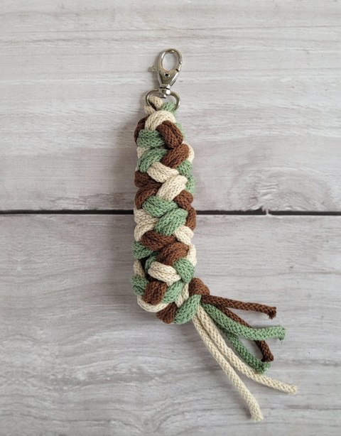 Uwiąz dla konia Hobby Horse pleciony ze sznurka - pistacja/ brąz/ jasny beż