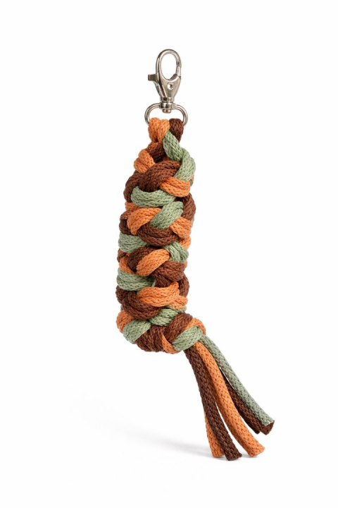 Uwiąz dla konia Hobby Horse pleciony ze sznurka - pistacja/ brąz/ terracota