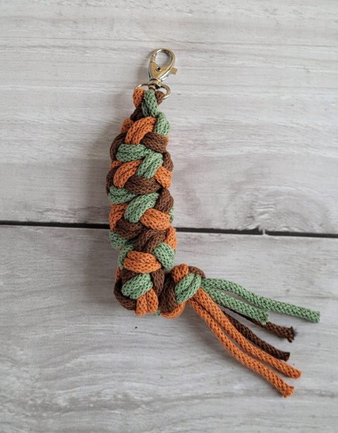 Uwiąz dla konia Hobby Horse pleciony ze sznurka - pistacja/ brąz/ terracota