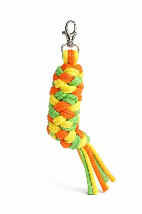 Uwiąz dla konia Hobby Horse pleciony ze sznurka - żółty/ jasny zielony/ pomarańczowy