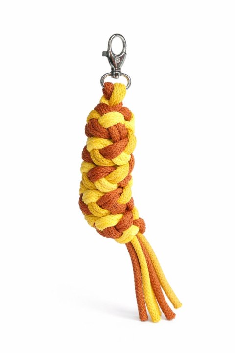 Uwiąz dla konia Hobby Horse pleciony ze sznurka - żółty/ musztarda/ terracota