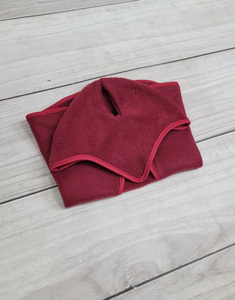 Zestaw dla Hobby Horse A3: polarowa derka + nauszniki - bordo